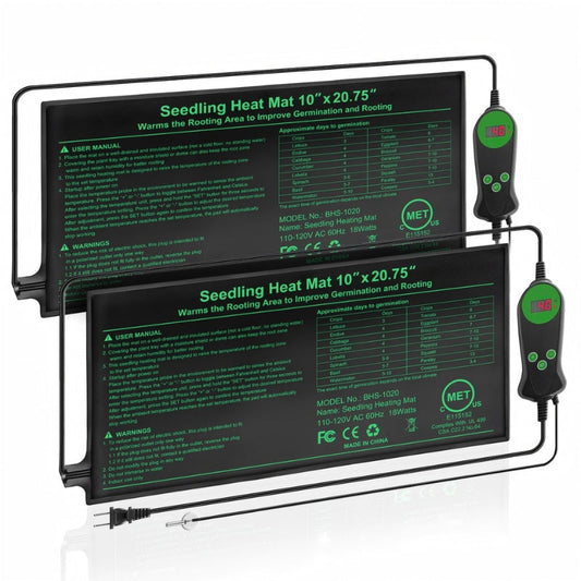 Seedling Heat Mat with Smart Thermostat Control, PVC Germination Heating Pad Accelerate Seed Sprouting Root Zone Warmth