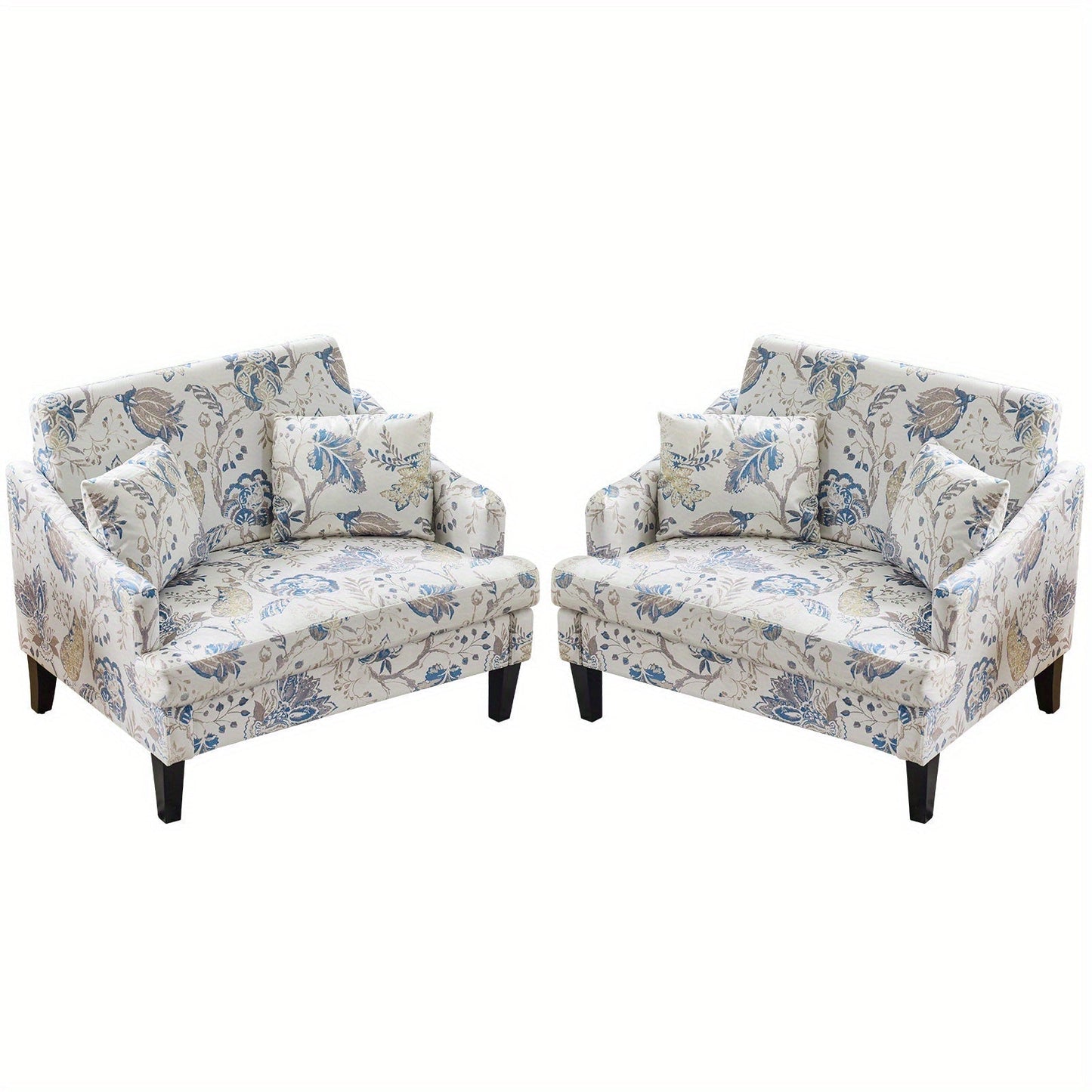 Accent Chair shown in the Blue Floral, Set Of 2 option