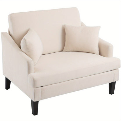 33.5-Inch Oversized Accent Chair with Memory Foam, Bedroom Reading Chair for Living Room detail image - detail view 15