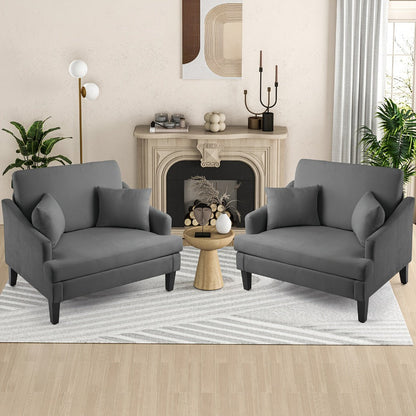 33.5-Inch Oversized Accent Chair with Memory Foam, Bedroom Reading Chair for Living Room detail image - detail view 17