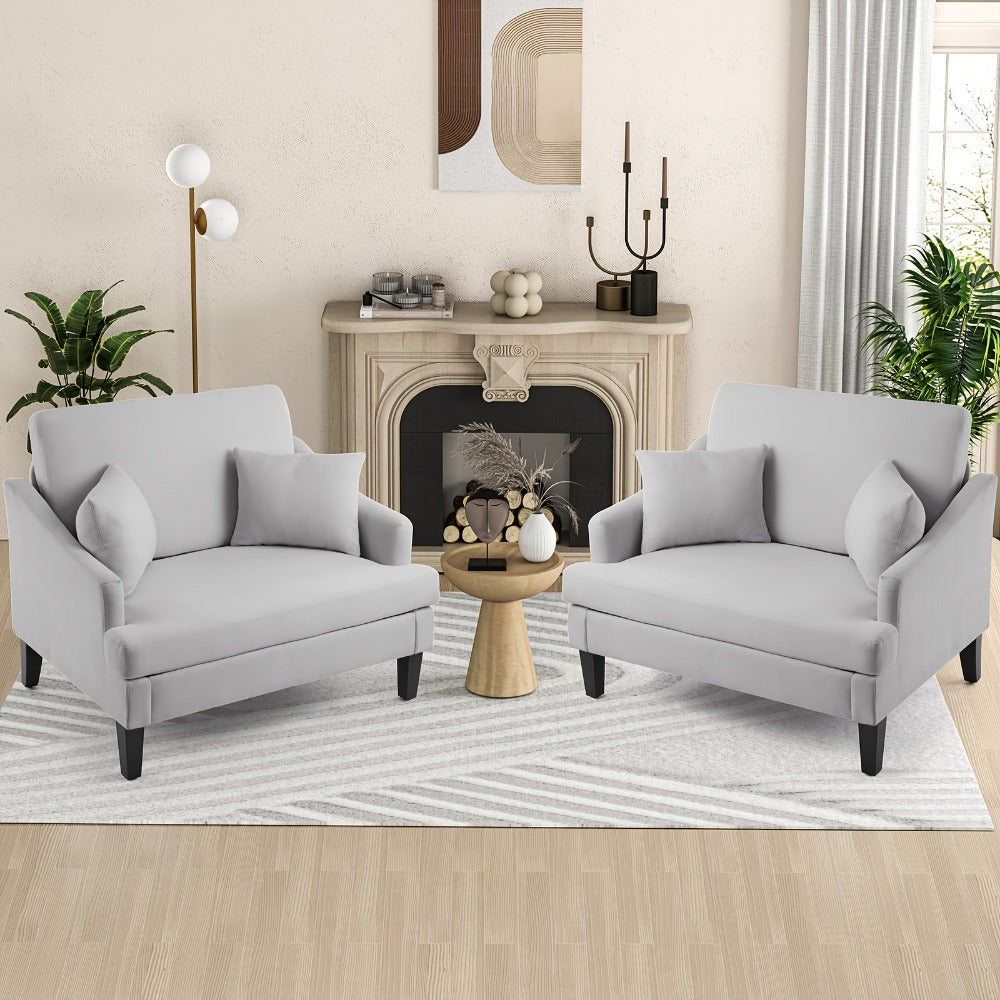 33.5-Inch Oversized Accent Chair with Memory Foam, Bedroom Reading Chair for Living Room detail image - detail view 19
