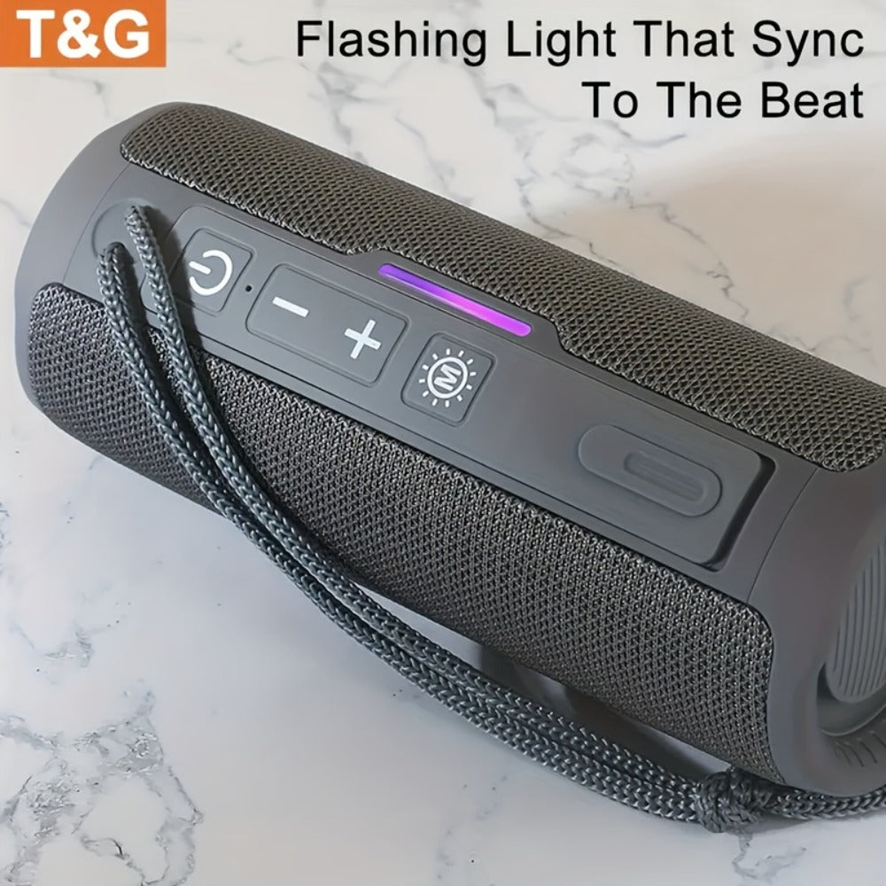 Portable Bluetooth Speaker TG365 with LED, TWS, Mic, FM Radio, TF, USB and AUX in Four Colors