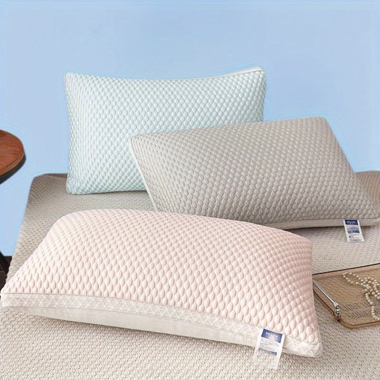 Two-Piece Rectangular Bed Pillow Set in Blue, Gray, Pink or Indigo with Pictured 80 x 50 cm Size