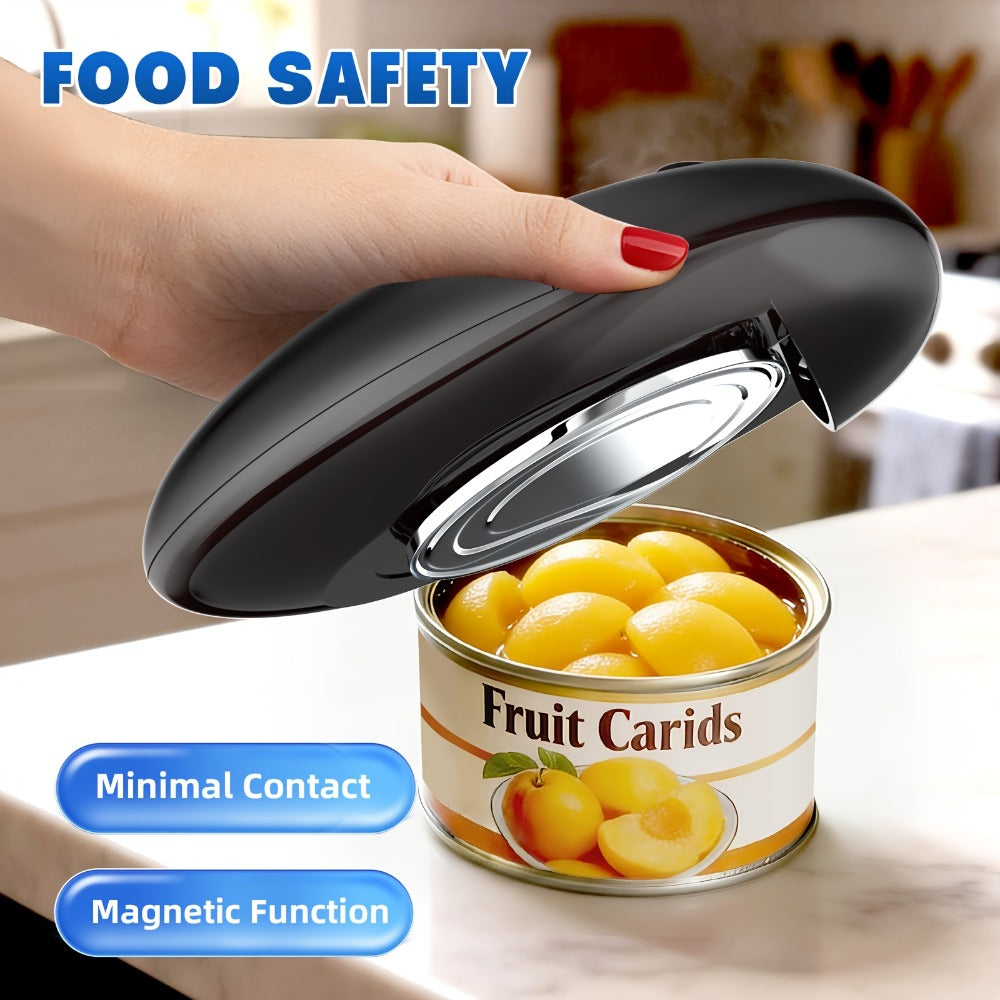 Electric Can Opener One-Touch Automatic – Smooth Edge Battery Operated Handheld Opener for All Can Sizes, Best Kitchen Gadget for Seniors