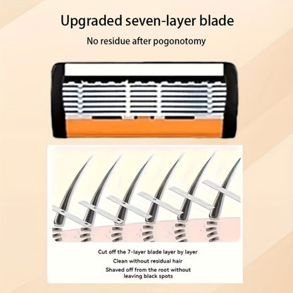 Men's Safety Razor Set 72 Blades 2 Non-Slip Handles Progressive Classic Style Painless Shaving Kit – Close Shave Replacement Blade Razor