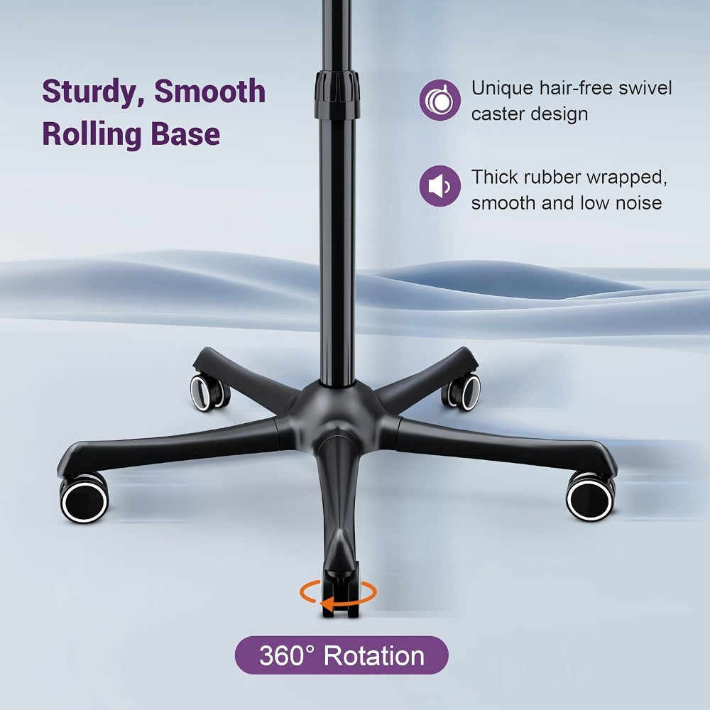 Ionic Floor-Standing Hooded Hair Dryer 1875W, Adjustable Height Professional Salon Hood Dryer for Deep