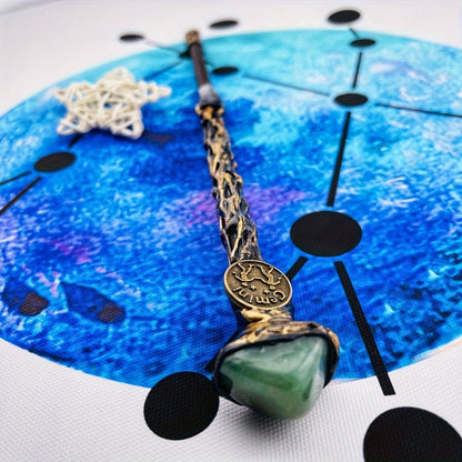 Zodiac Crystal Magic Wand with Gift Box – Handmade Astrology Wand All 12 Signs Aries Taurus Gemini Cancer Leo Virgo Libra Scorpio