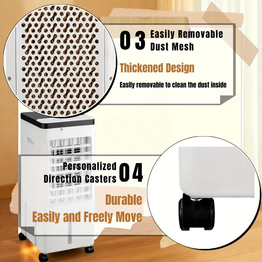 Portable Air Conditioner Evaporative Air Cooler with Remote, 40Hrs Cooling, 2.6 Gal Tank, 3 Speeds