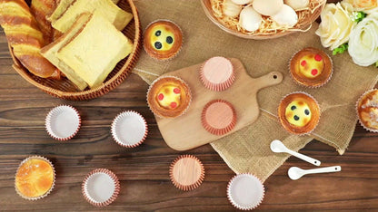 Cupcake Liners 300pcs Woodland Animal Paper Muffin Cups, Woodgrain Cupcake Wrappers for Birthday Party, Baby Shower, Wedding, Bridal Shower