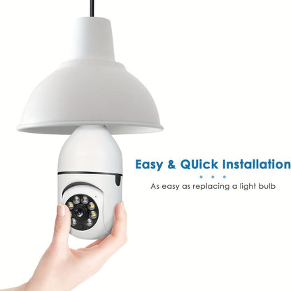Light Bulb Security Camera 2-Pack 4MP E27 WiFi, Full Color Night Vision, Motion Detection Alerts