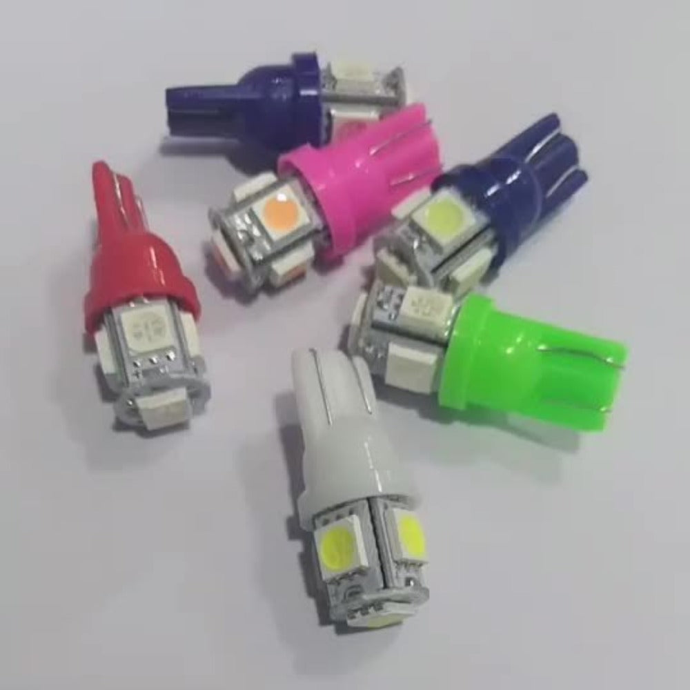 LED Instrument Panel Lights 70Pcs – T10 T5 12V Dashboard Bulb Kit, Multi-Color Green Red White Blue Yellow Interior Lighting for Cars