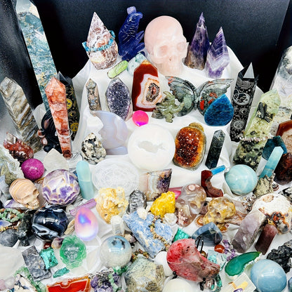 Bohemian Luxury Crystal Collector Box Gift Set - Romantic Home Decor & Holiday Gift for Parents, Friends