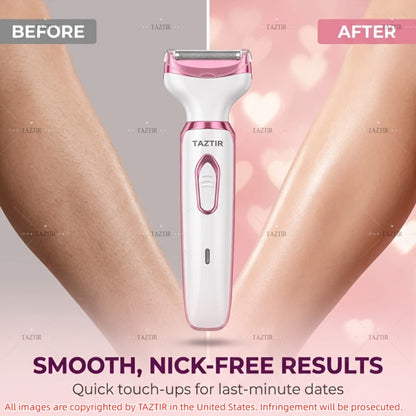 4-in-1 Electric Shaver for Women Rechargeable Wet & Dry Painless – Face Nose Legs Underarm Bikini Trimmer Portable Cordless Grooming Kit