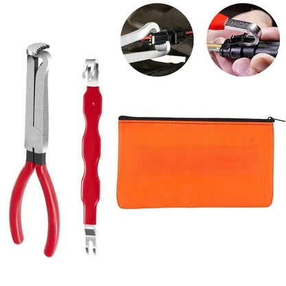 Terminal Connector Removal Tool Set 3-Piece – Automotive Wiring Harness Repair Kit with Pry Bar, Cutting Pliers & Storage Pouch