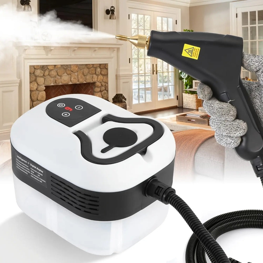 Portable Steam Cleaner High Pressure High Temperature with 3 Brush Heads Handheld Steam Cleaner for Bathroom Kitchen Furniture Car Home