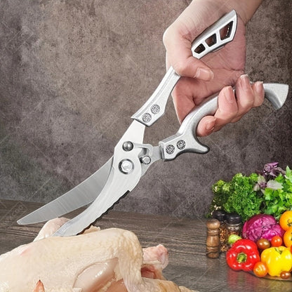 Kitchen Knife Set 8-Piece 5Cr15MoV Stainless Steel with Hammered Blades, Wood-Style Handles and Shears Options