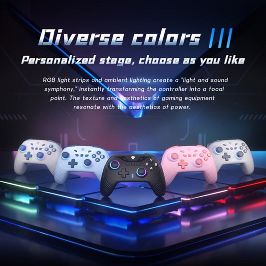 2.4G Wireless PC Game Controller in Five Colors with Hall-Effect Sticks, RGB Lighting and USB Receiver
