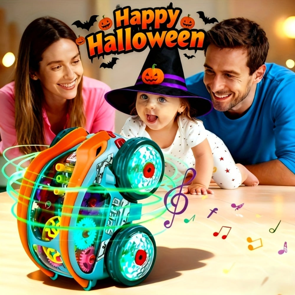 Dump Truck Toy Car with Colorful LED Lights & Music, Auto Rolling Construction Vehicle Toy for Toddlers Kids Ages 2+