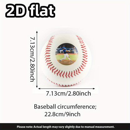 Personalized Baseball Gift with Custom Photo – 9 Inch Printed Baseball for Baseball Fans, Unique Gift for Dad, Coach & Team
