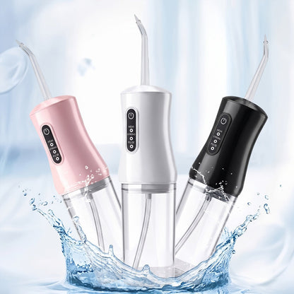 Adjustable Pressure Water Flosser with Interchangeable Nozzles – USB Rechargeable Smart Electric Oral Irrigator for Deep Teeth & Gum