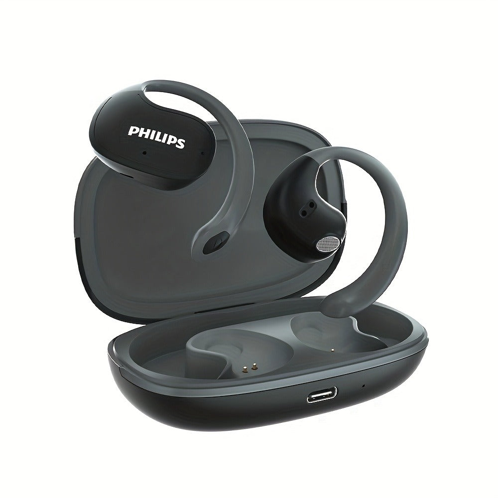 True Wireless Earbuds Philips TAT2708 Open-Earhook Set with Call Noise Reduction, Touch Controls and USB-C Case