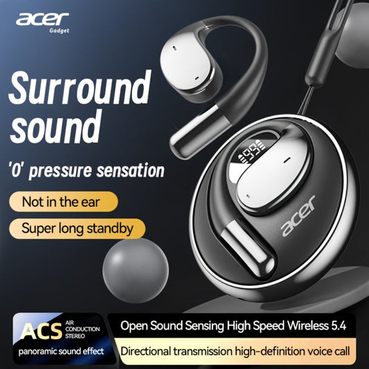 Acer TWS Wireless Earbuds Hook Design Low Latency Gaming 2025 New for Bedside Audio, Alarms and Room Entertainment