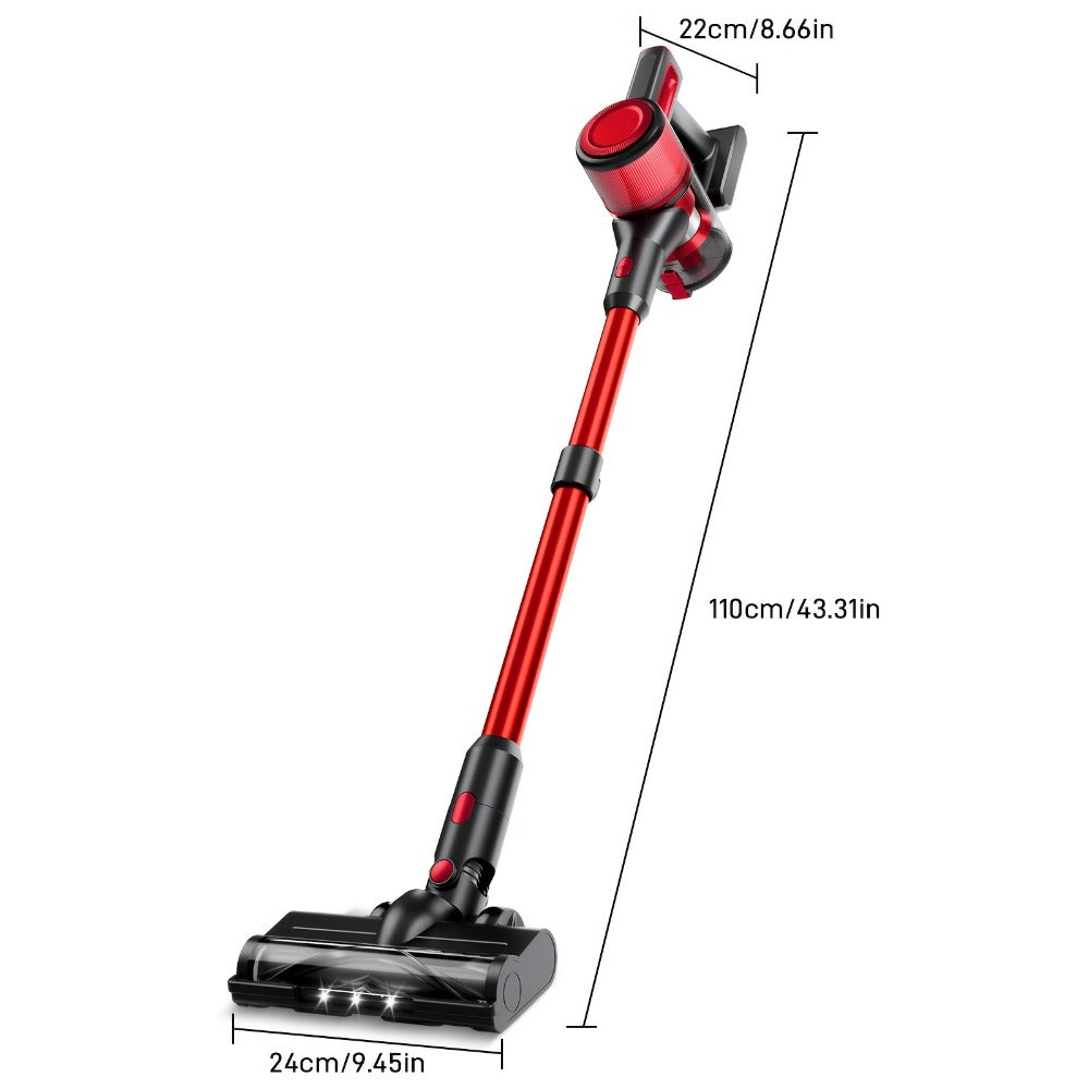 Cordless Stick Vacuum Cleaner 56-68Kpa, 8-in-1 Handheld Vacuum with Rechargeable Battery, 45 Min Runtime for Hard Floors
