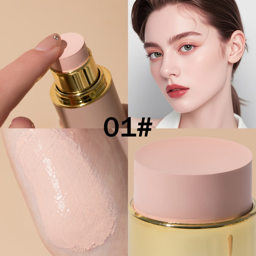 CC Cream Foundation Stick 2-Pack – Full Coverage Concealer, Waterproof Long-Lasting Natural Matte Finish, Lightweight Moisturizing Formula