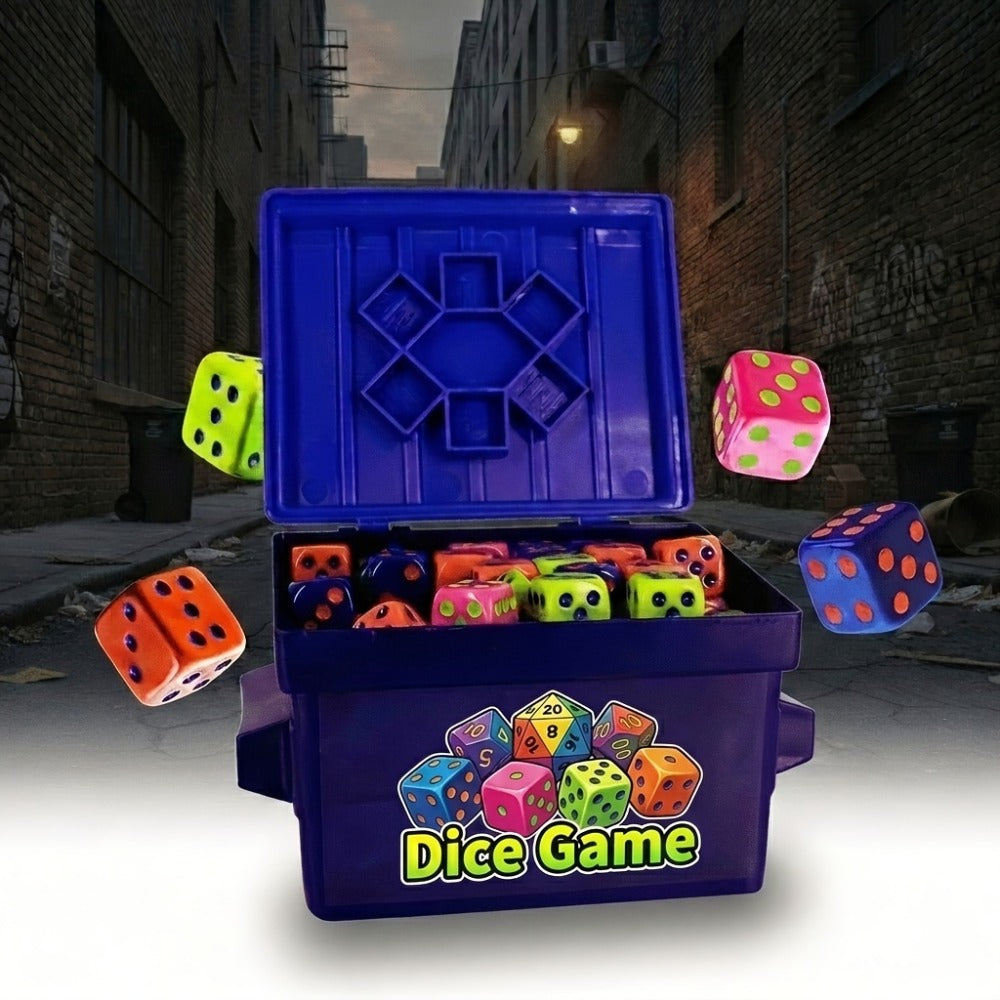 Fast-Paced Dice Rolling Board Game with 80 Dice – Addictive 2-4 Player Party Game for Adults & Groups, Portable Travel Game Night Set
