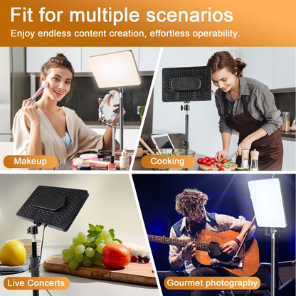 10 Inch Desktop Ring Light with Phone Stand, Beauty Fill Light for Live Streaming, Makeup, Video Recording