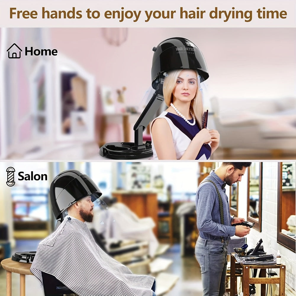 1875W Ionic Hooded Hair Dryer Bonnet Sit Under Hair Dryer for Women 3 Heat Settings, for Home, Travel and Salon Hair Styling