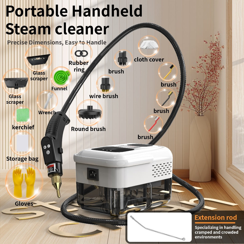 Portable Steam Cleaner High-Temperature High-Pressure Handheld Steamer for Home, Carpet, Tile & Grout Cleaning