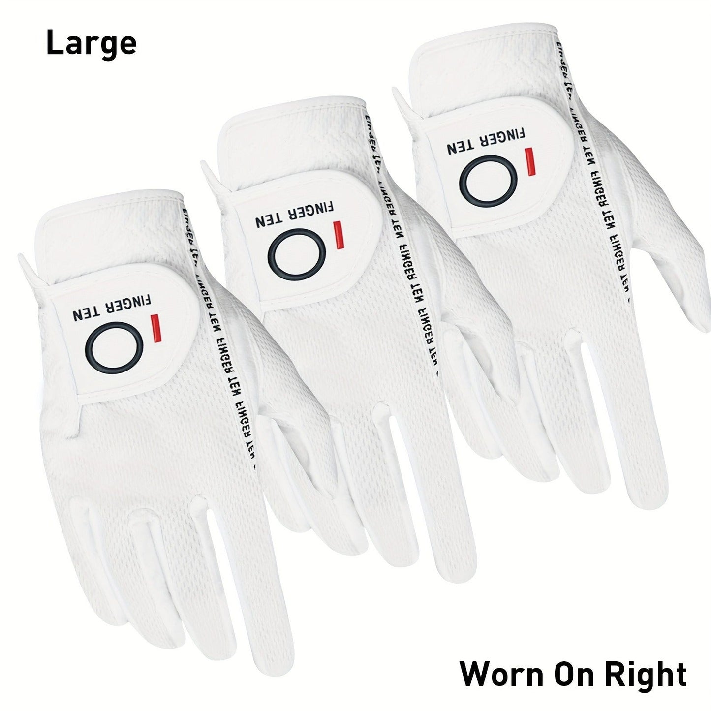 Wet Weather Golf Gloves Rain Grip 3-Pack for Men | Breathable Water-Resistant Golf Gloves for Left & Right Hand