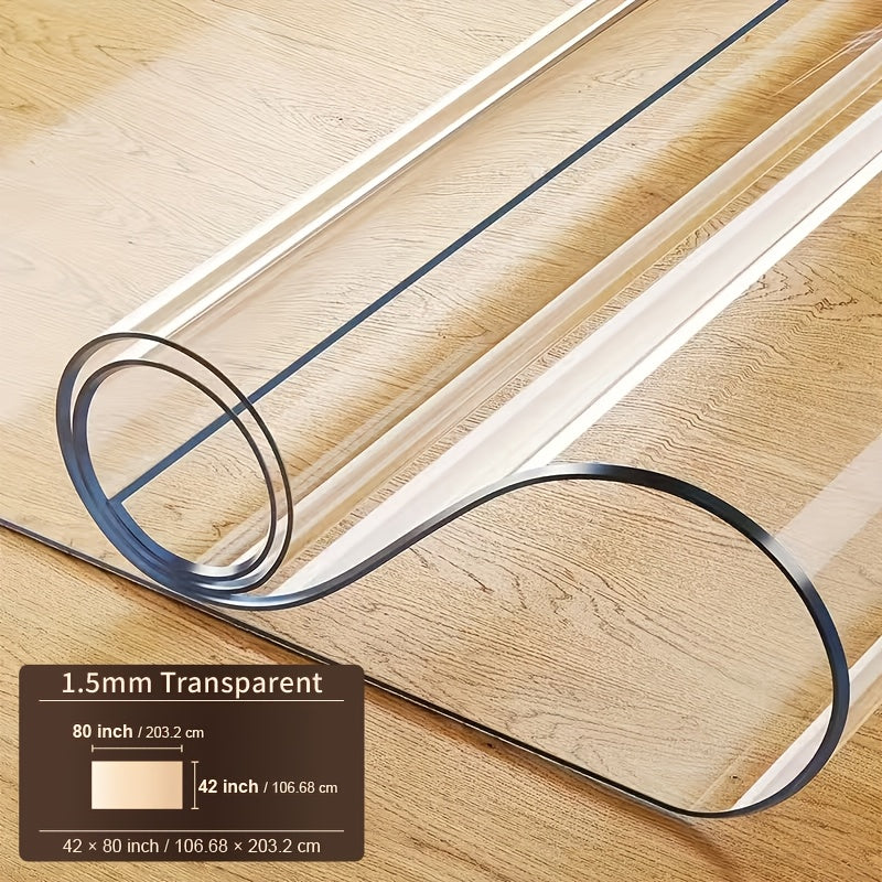 Tablecloth Clear PVC Protector in 1.5mm Thickness with 35 Rectangle and Square Size Options