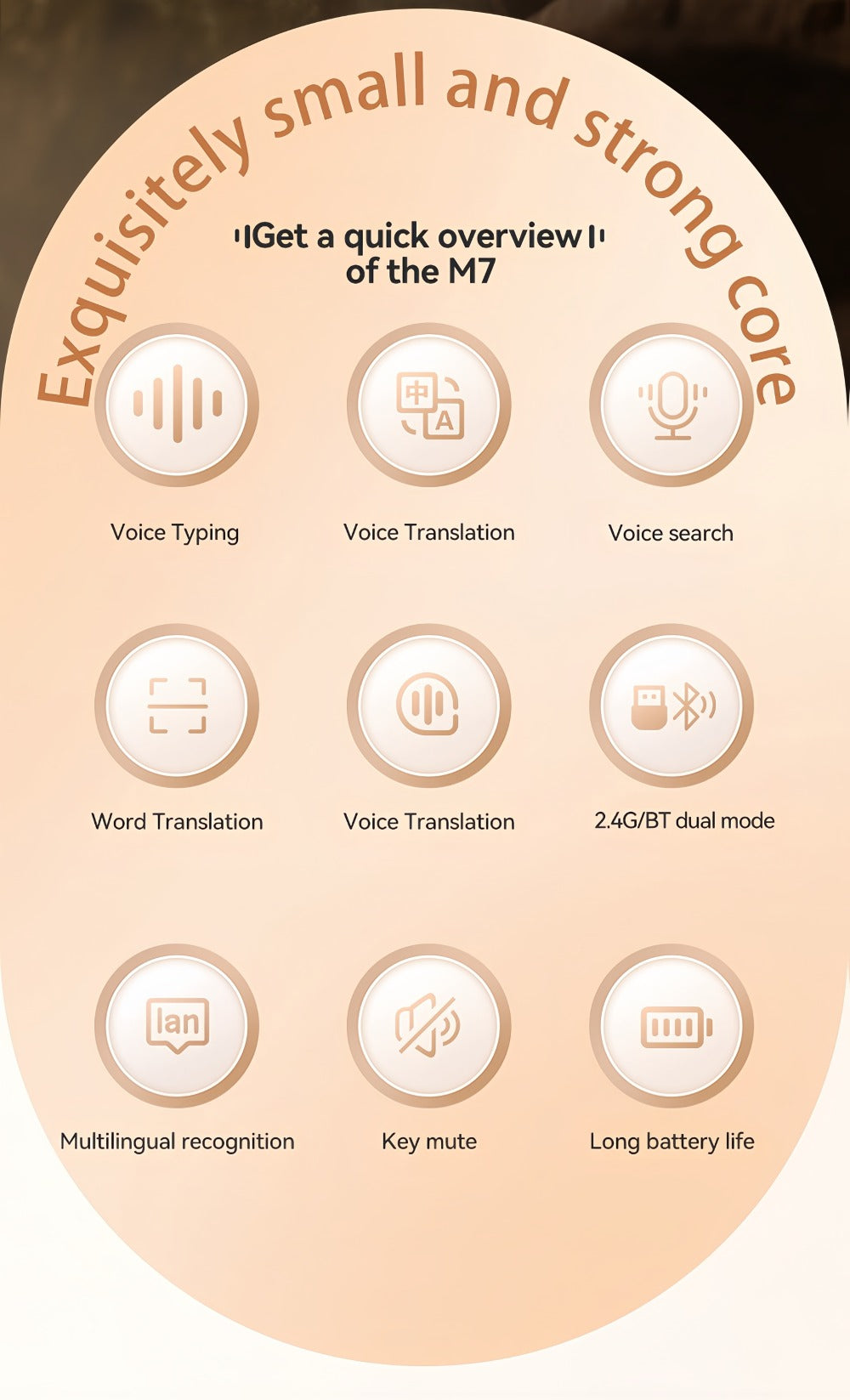 AI Voice Input Wireless Mouse with Real-Time Translation & Auto Writing, PPT Assistant for an Everyday Personal Care Routine