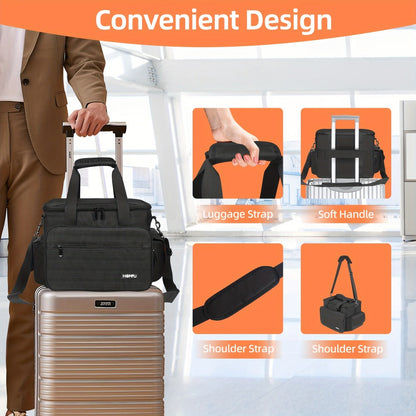 DJ Gig Bag with Removable Dividers, Padded Controller Mixer Carrying Case, Modular Interior, Touring Studio Travel Ready
