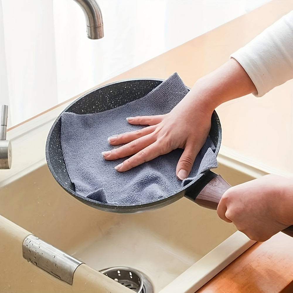 Reusable Microfiber Cleaning Towels 30-Pack, Kitchen Dish Cloth Roll, Absorbent Hand-Torn Disposable Napkins
