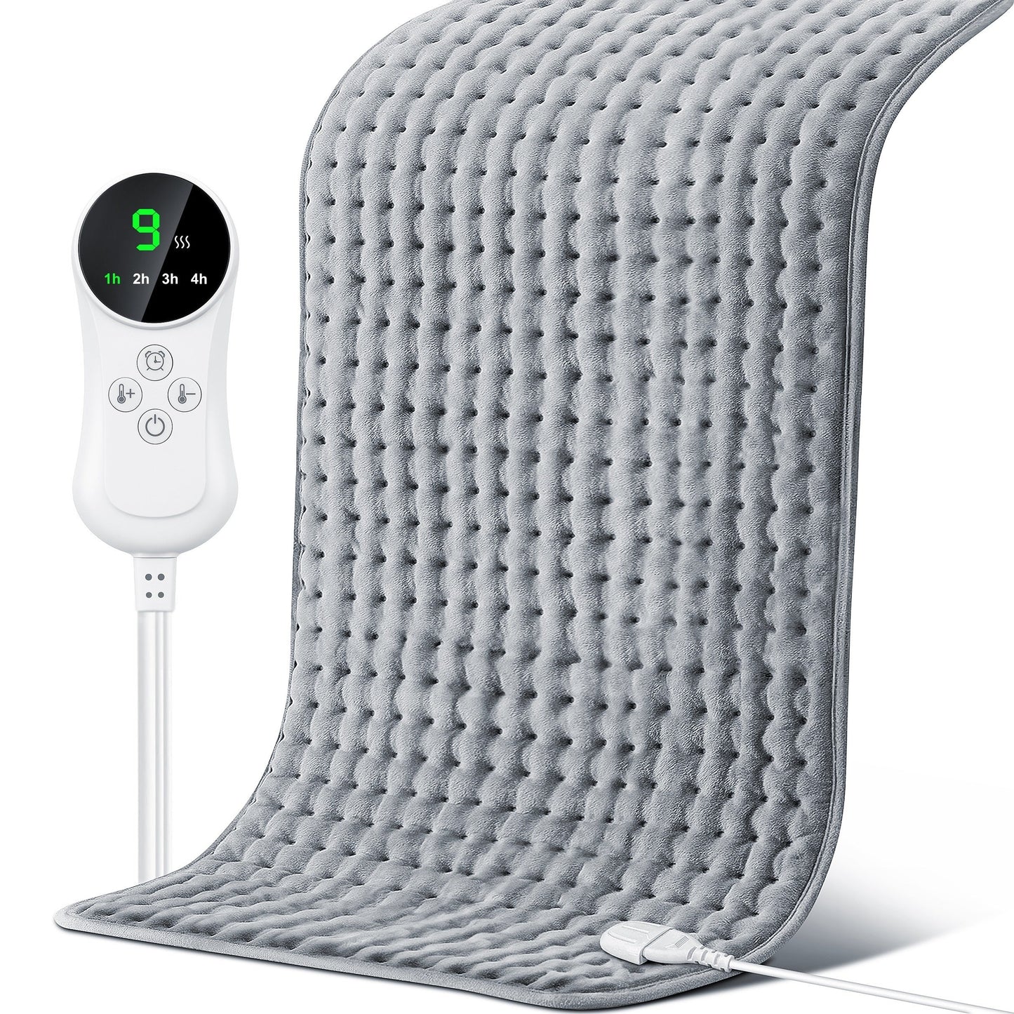 Electric Heating Pad 17"x33" Fast Heating Lap Blanket - 9 Adjustable Heat Settings, Shutoff Timer