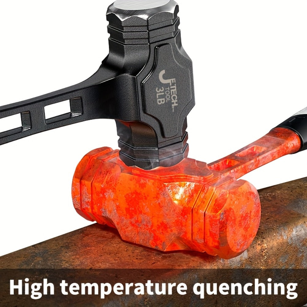 Octagonal Hammer High Carbon Steel Sledge Hammer with Grip Handle for Entryways, Bedrooms and Living Spaces