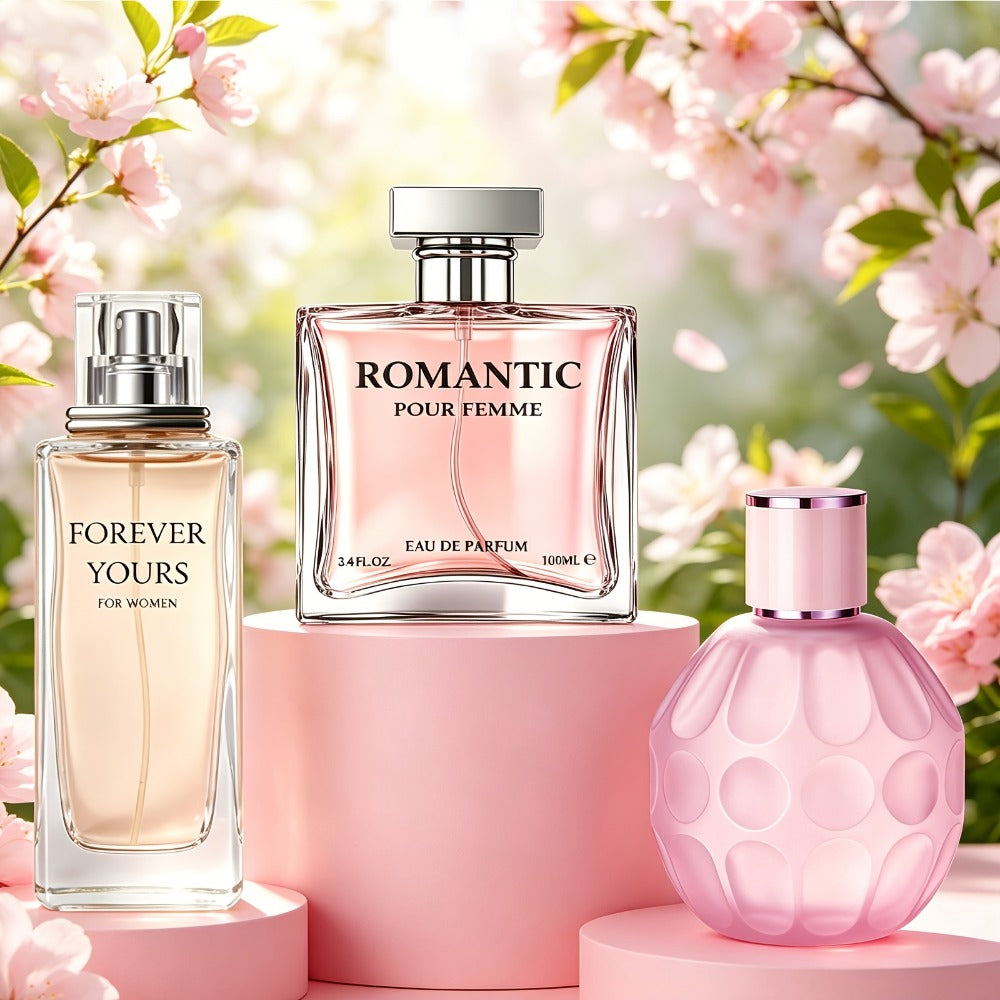 Women's Perfume Set 3-Pack Signature Fragrance Collection 10.1oz - Quince Lychee Musk, Pear Vanilla Sandalwood & Amber Berry Woods