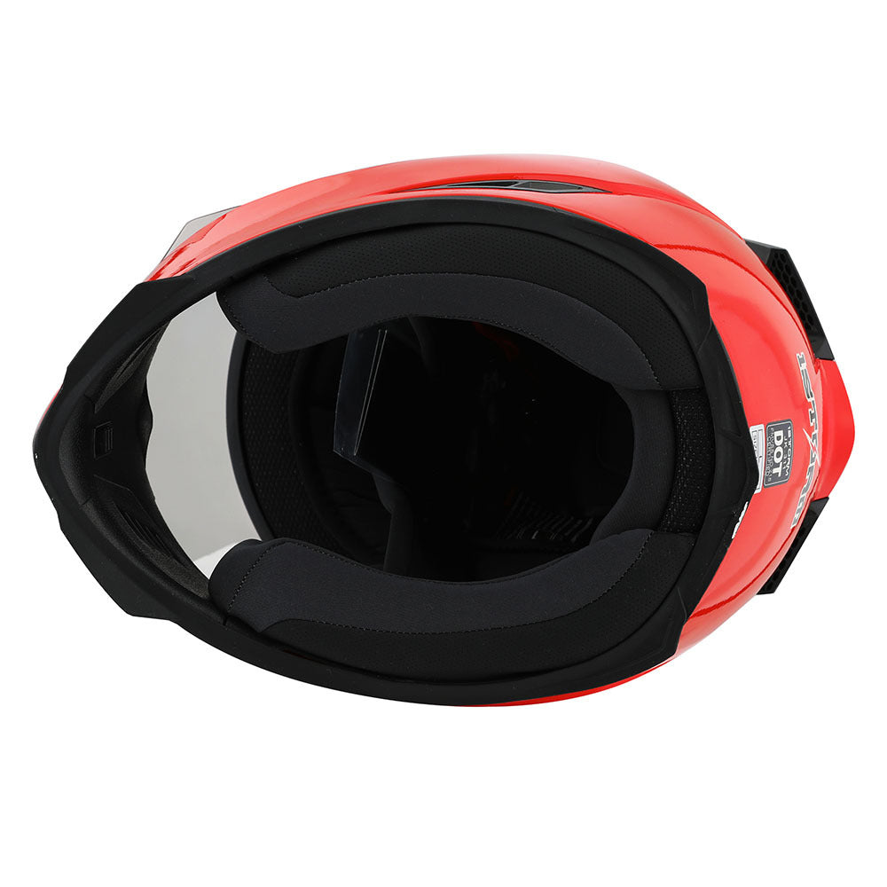 Motorcycle Helmet Full-Face Shell with Tinted and Spare Clear Shields, Quick-Release Buckle, Nine Styles and S-XL Sizes