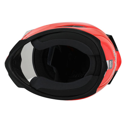 Motorcycle Helmet Full-Face Shell with Tinted and Spare Clear Shields, Quick-Release Buckle, Nine Styles and S-XL Sizes