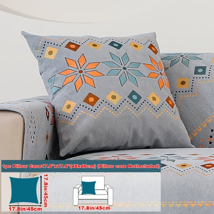 Sofa Cover Bohemian Chenille Jacquard Knit Sections for Seat, Armrest or Backrest with Model-Specific Size and Color Options