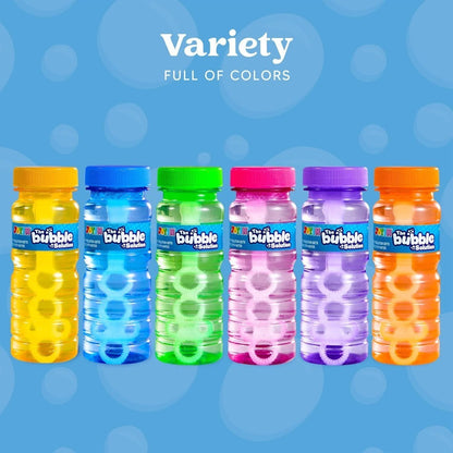 Party Favors Bubble Bottles with Wands, 4 oz Each in 6-, 12- or 24-Piece Event Packs for Celebrations