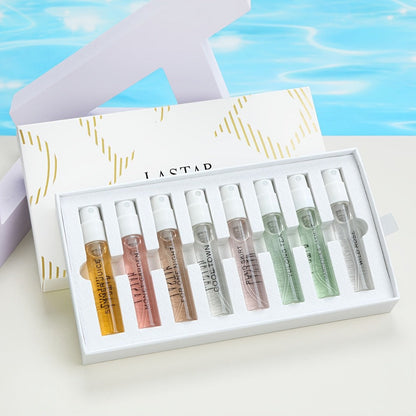 8 Piece Women's Perfume Gift Set Travel Size Mini EDT Bottles - Patchouli Fresh Floral Scents for Bath Time, Home Spa and Personal Care