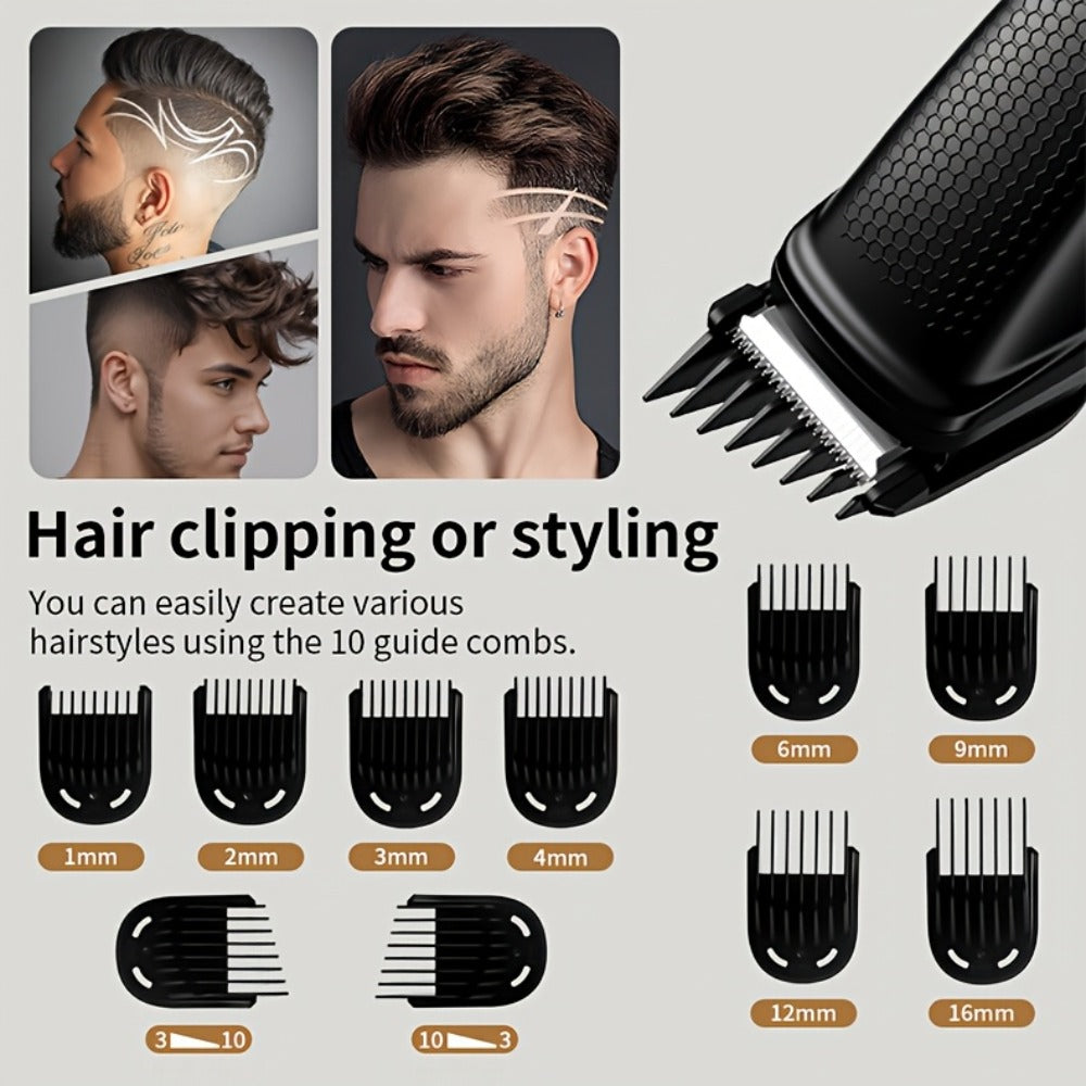 Beard Trimmer for Men Cordless Hair Clipper Electric Shaver Facial Mustache Body Hair for Everyday Face, Beard and Body Grooming