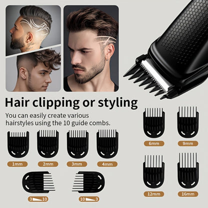 Beard Trimmer for Men Cordless Hair Clipper Electric Shaver Facial Mustache Body Hair for Everyday Face, Beard and Body Grooming