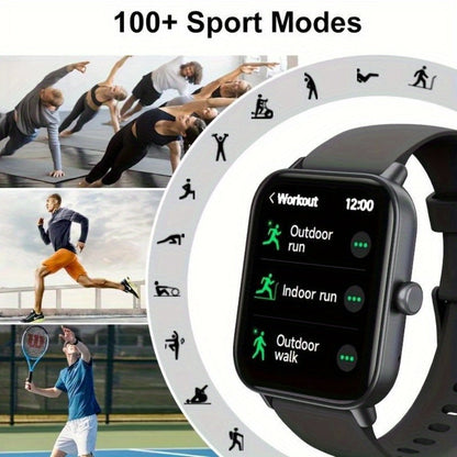 Smartwatch with Remote Photo Control & Bluetooth Calling, Large Screen Unisex, Message Notifications, Multiple Sport Modes, Heart Rate