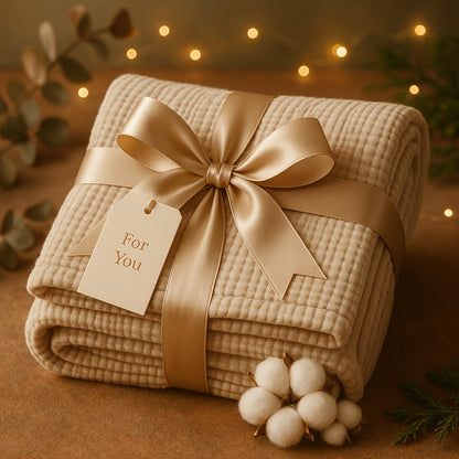 Muslin Blanket 100% Cotton 6-Layer, Breathable Gauze Throw for Couch & Bed, All Season, 13 Colors