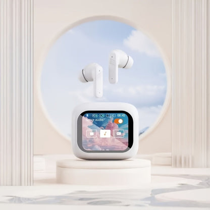 Wireless Earbuds Bluetooth 5.4 with ANC and ENC, LED Touchscreen Case and Black or White Options